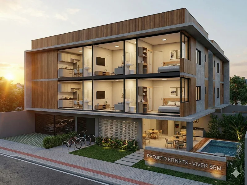 Projeto Kitnets Viver Bem - 3 Andares